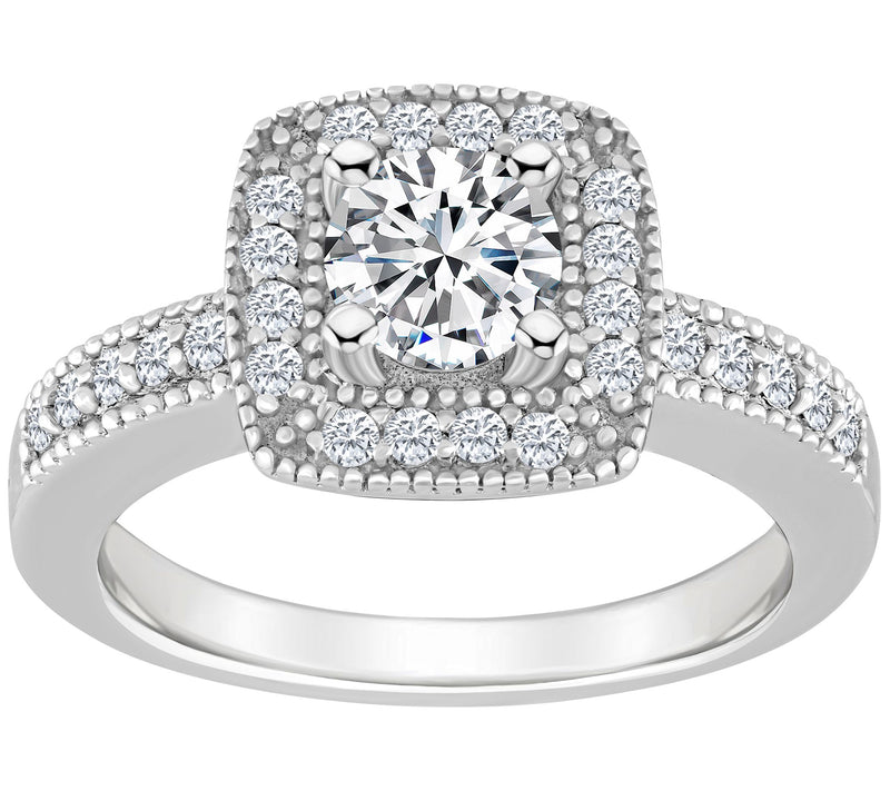 Affinity 1.05 cttw Diamond Halo Engagement Ring , 14K Gold — View 3