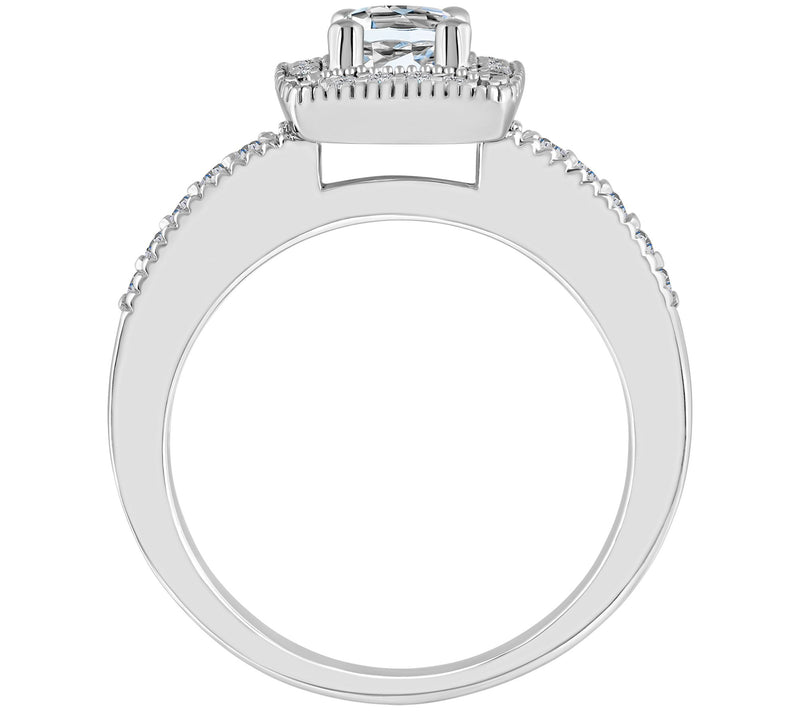 Affinity 0.75 cttw Diamond Halo Engagement Ring , 14K Gold — View 6