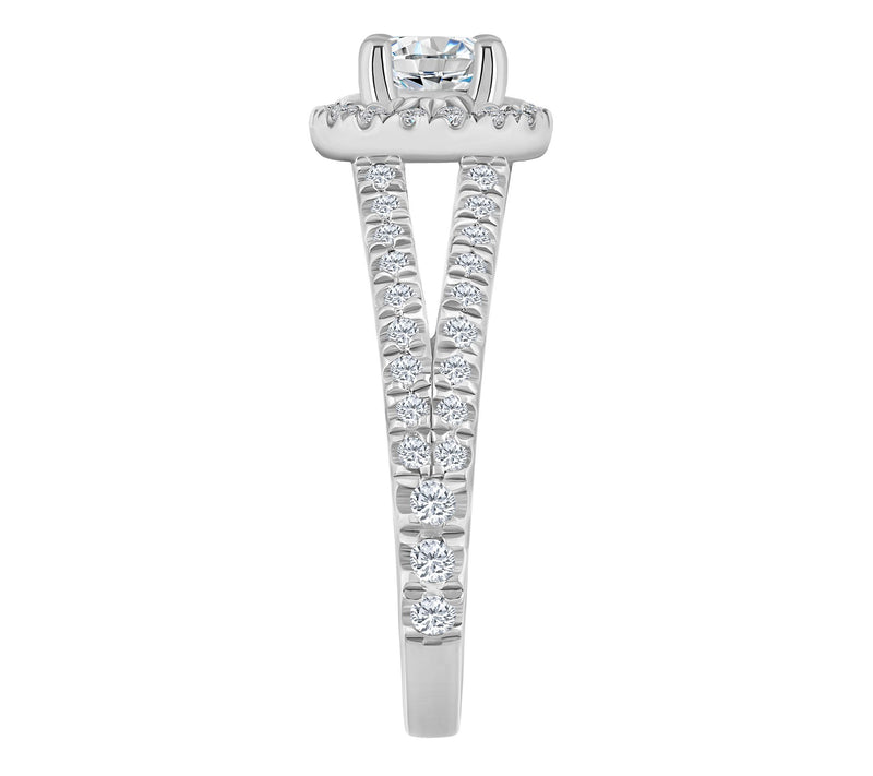 Affinity 1.00 cttw Diamond Halo Engagement Ring , 14K Gold — View 7