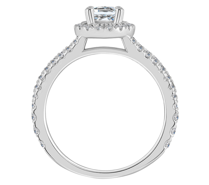 Affinity 1.00 cttw Diamond Halo Engagement Ring , 14K Gold — View 6