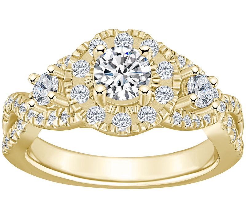 Affinity 1.25 cttw Diamond Engagement Ri ng, 14K Gold — View 5