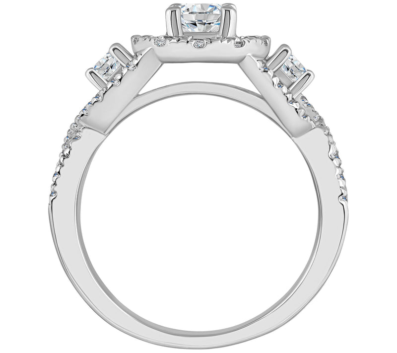 Affinity 1.25 cttw Diamond Engagement Ri ng, 14K Gold — View 6