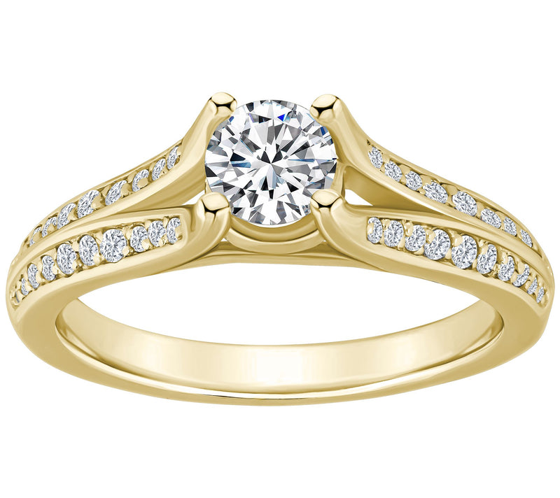 Affinity 0.70 cttw Diamond Split Shank Engageme nt Ring, 14K — View 5