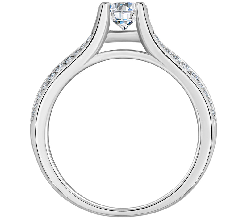 Affinity 0.70 cttw Diamond Split Shank Engageme nt Ring, 14K — View 6