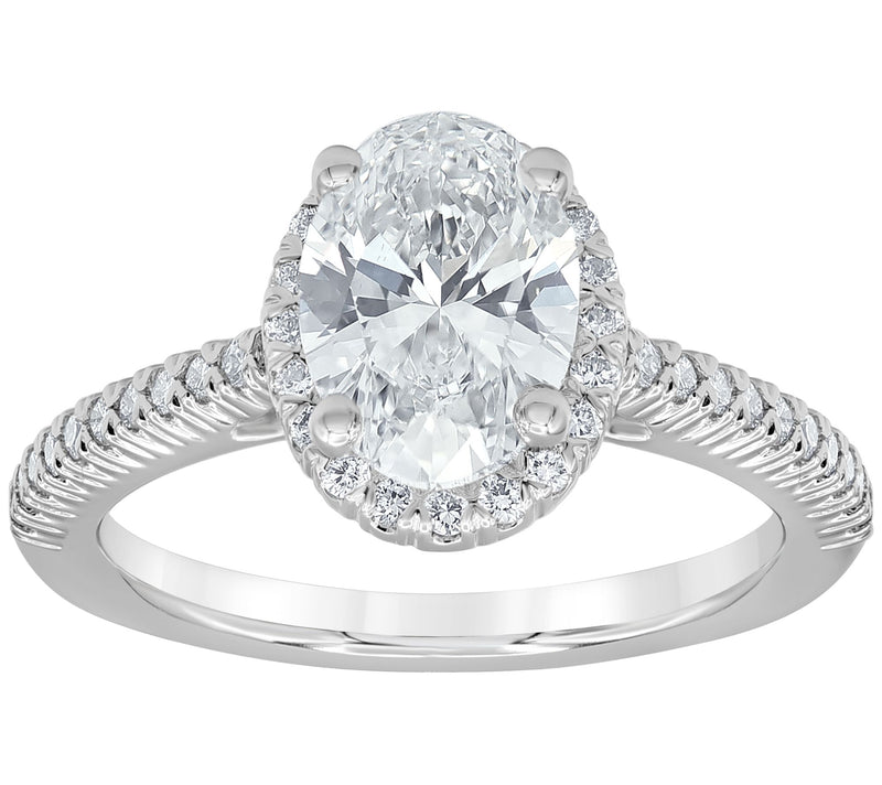 Firelight Lab Grown 14K Gold Oval Diamond Ring, 1.75 cttw — Main view