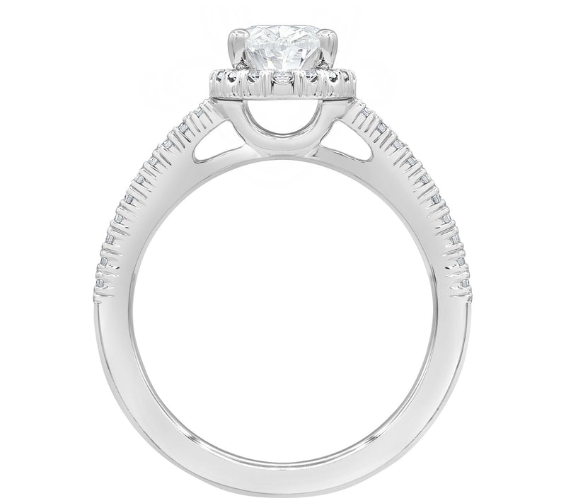 Firelight Lab Grown 14K Gold Oval Diamond Ring, 1.75 cttw — View 4