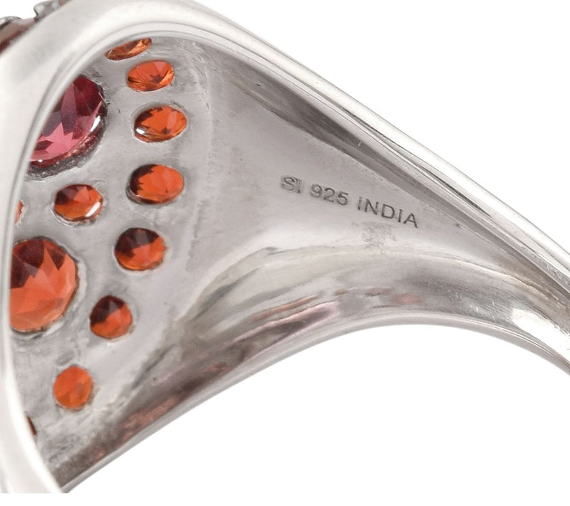 Sterling Silver Garnet and Rhodolite Cluster Ring — View 8