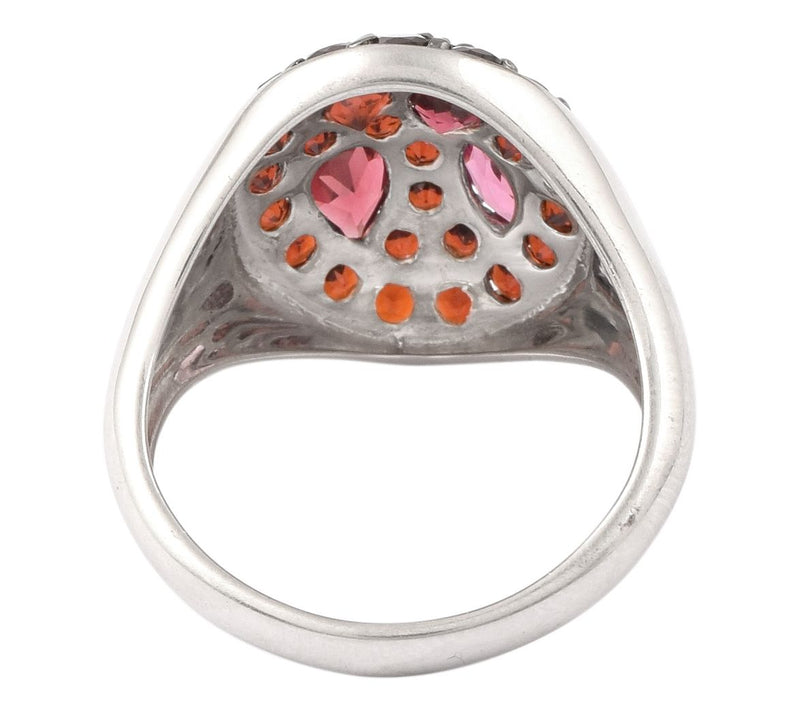 Sterling Silver Garnet and Rhodolite Cluster Ring — View 6