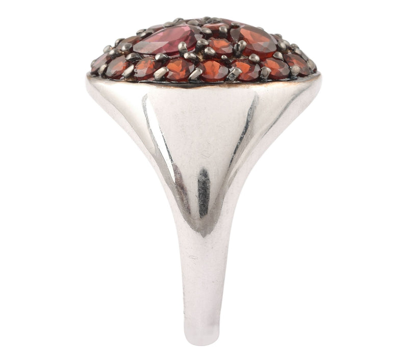 Sterling Silver Garnet and Rhodolite Cluster Ring — View 5