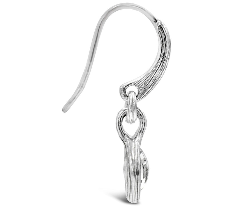 Ariva Sterling Silver White Topaz Dangle Earrin gs — View 4