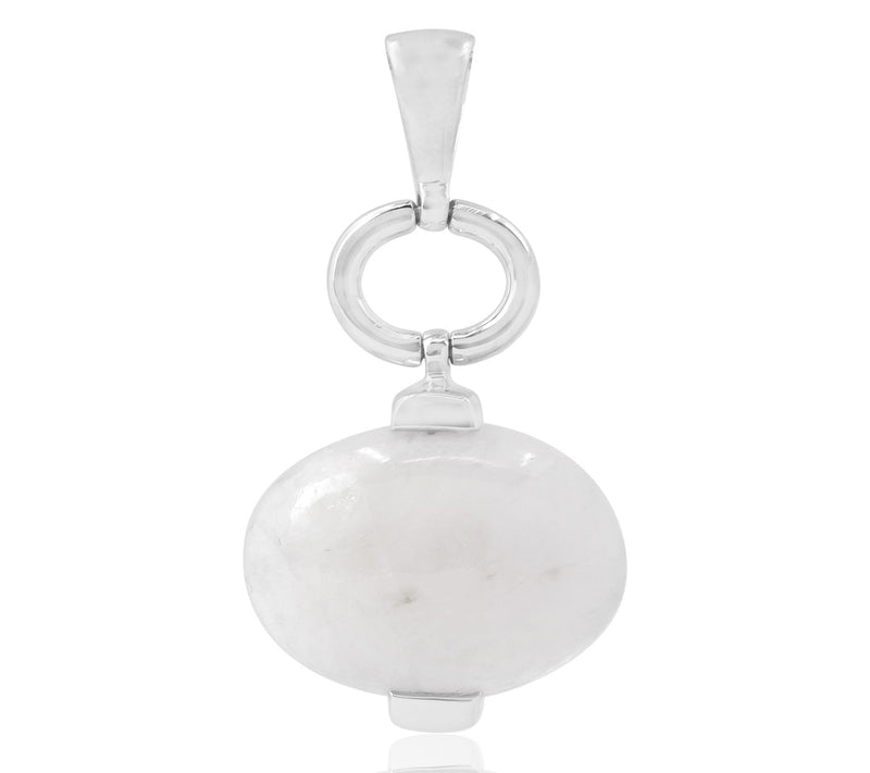 Sterling Silver Rainbow Moonstone Pendant — View 3