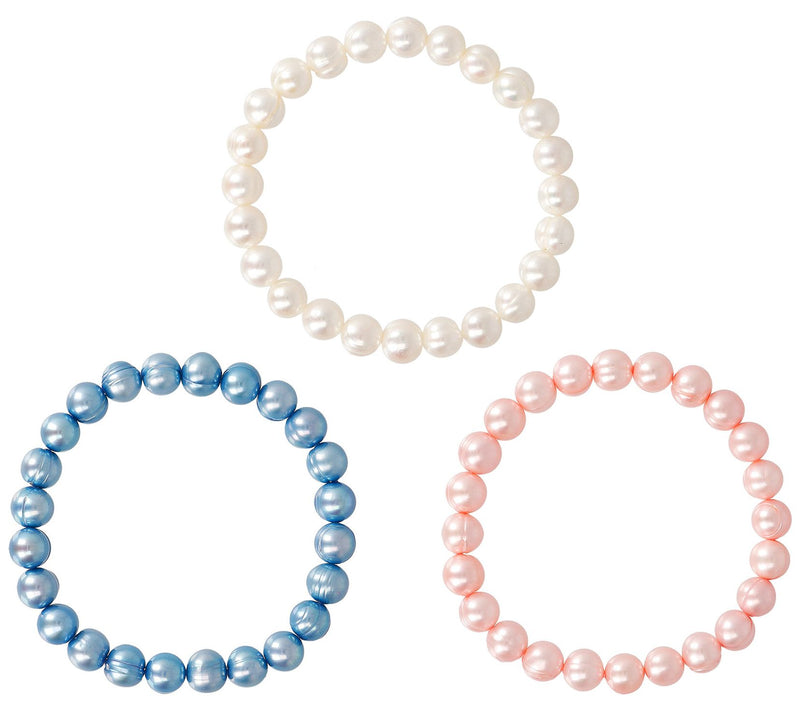 Honora Set of 3 Cultured Pearl Stretch Bracelet s — View 14