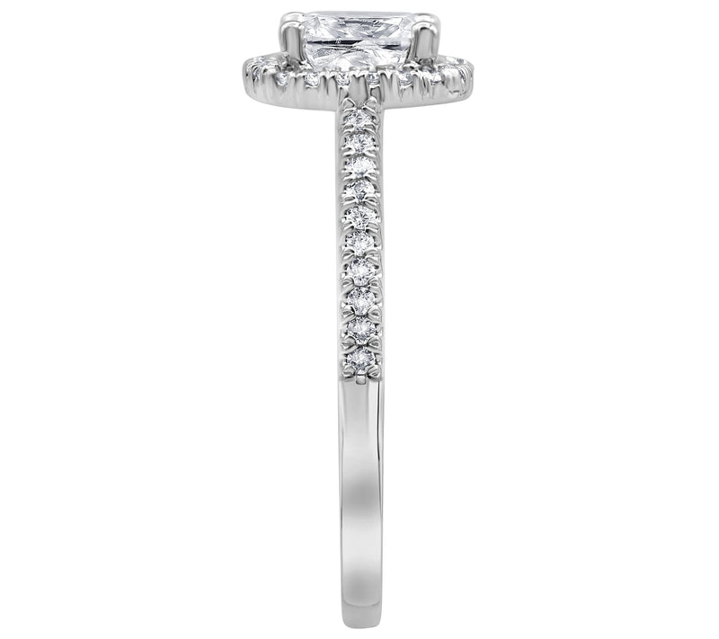 Fire Light 14K Gold Lab Grown Cushion-Cut R ing, 1.75 cttw — View 4