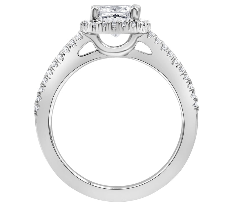Fire Light 14K Gold Lab Grown Cushion-Cut R ing, 1.75 cttw — View 3