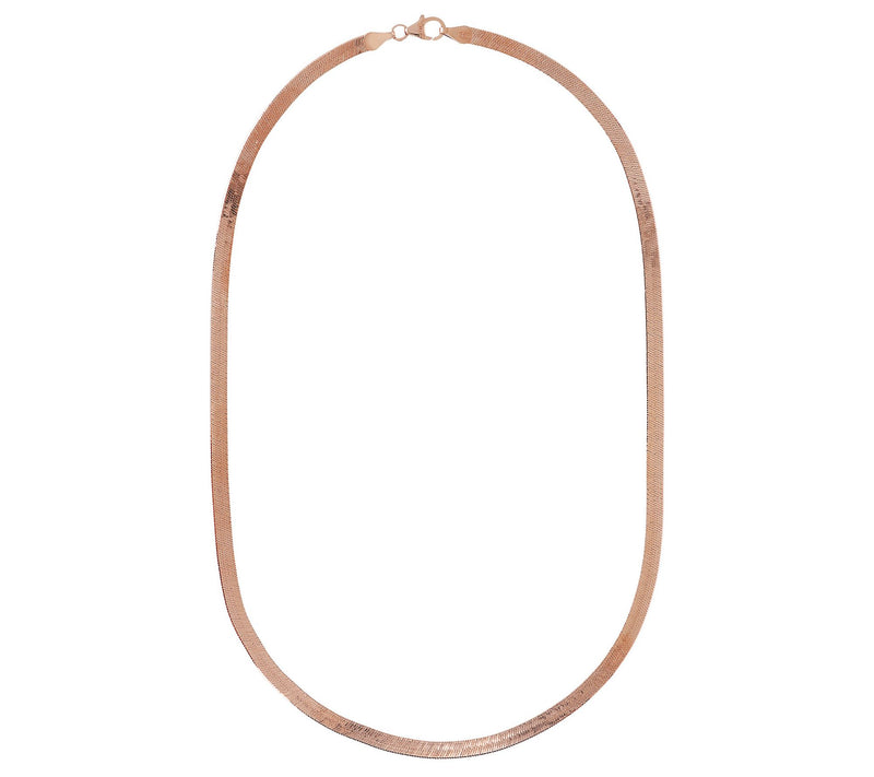 Italian Silver 18" Flexible Herringbone Necklac e, 6.5g — View 8