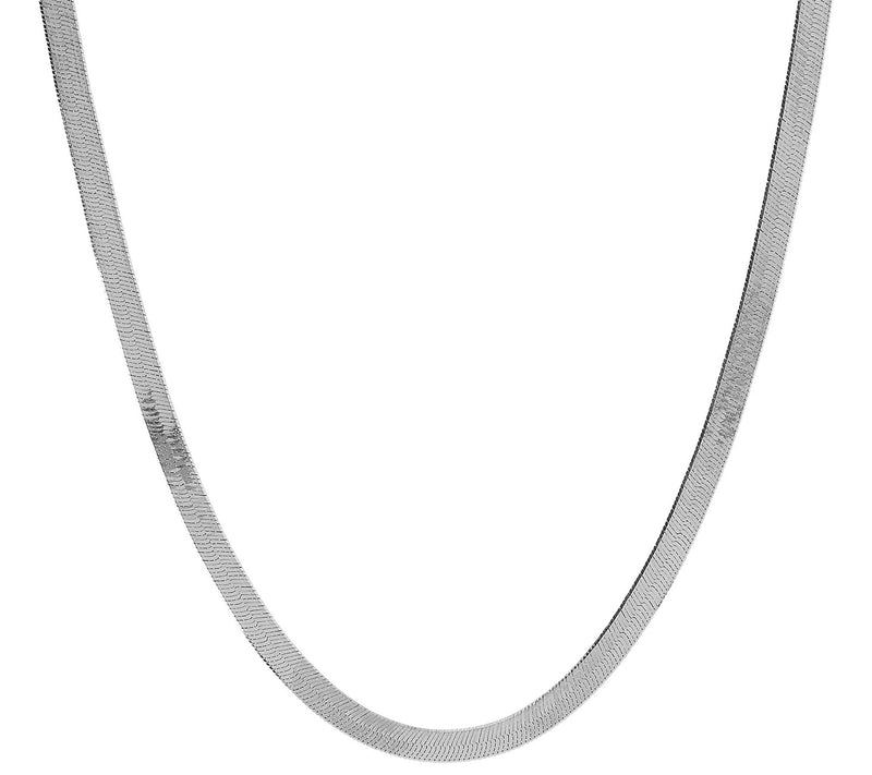 Italian Silver 18" Flexible Herringbone Necklac e, 6.5g — View 7