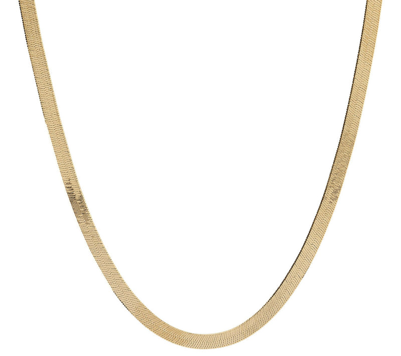 Italian Silver 18" Flexible Herringbone Necklac e, 6.5g — View 3