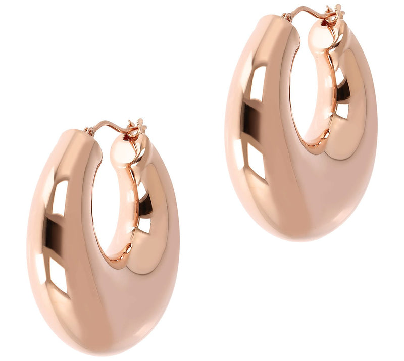 BellaOro Nuovo Graduated Round Hoop Earrings, 14K Over Resin — View 5