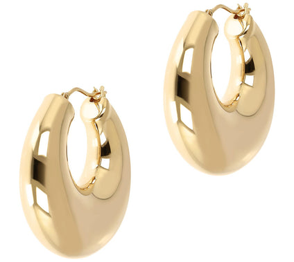 BellaOro Nuovo Graduated Round Hoop Earrings, 14K Over Resin