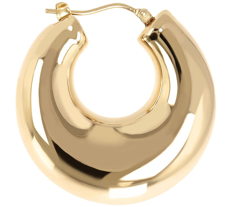 BellaOro Nuovo Graduated Round Hoop Earrings, 14K Over Resin — View 8