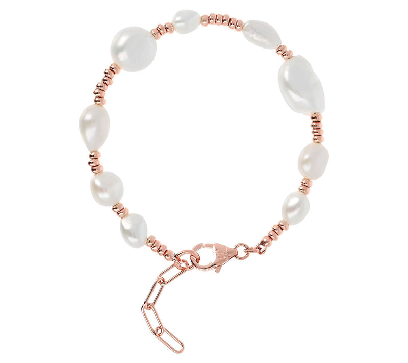Honora Cultured Pearl with Rondels Bracelet, St erling Silver — Main view
