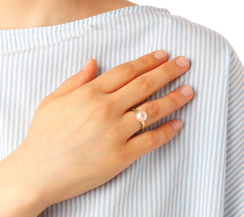 Honora Blush Cultured Pearl Ring, Sterling Silv er — View 8