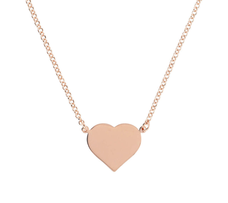 Bronzo Italia Polished Heart 18" Necklace — View 3