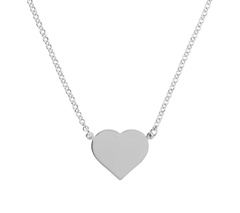 Bronzo Italia Polished Heart 18" Necklace — View 5
