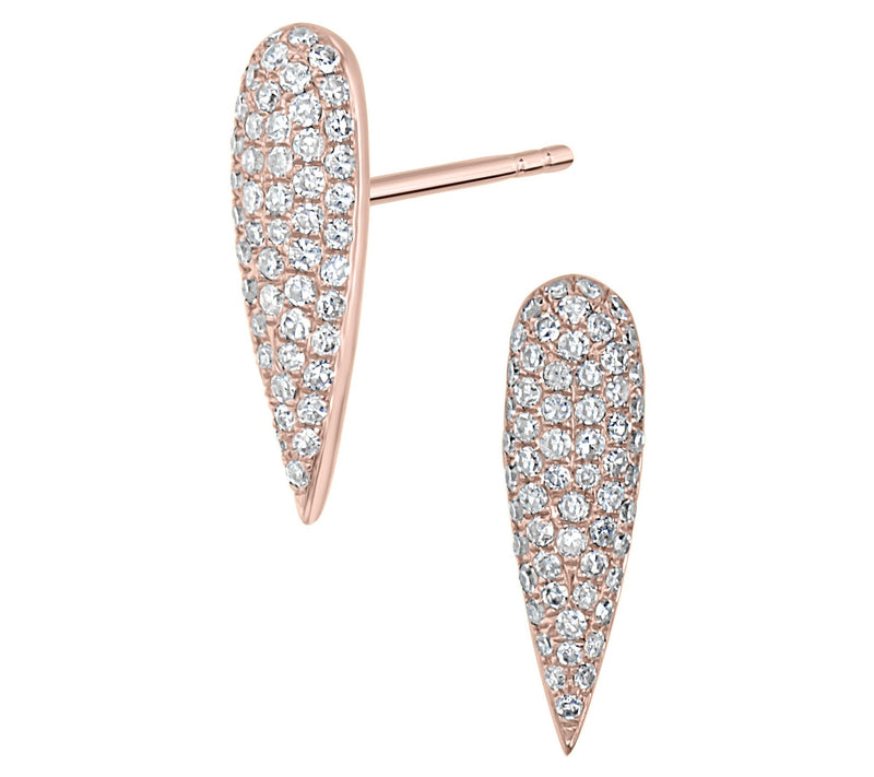 Affinity 0.40 cttw Micro Pave' Diamond Earrings14K Gold — Main view