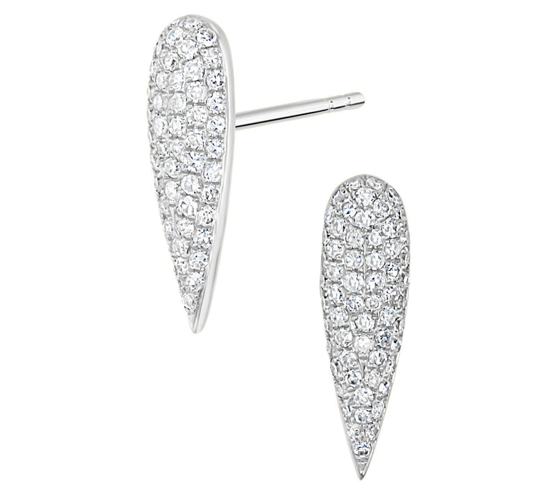 Affinity 0.40 cttw Micro Pave' Diamond Earrings14K Gold — View 5