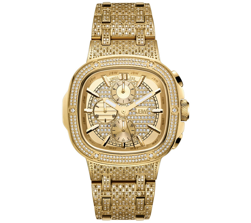 JBW Men's Heist 18K Gold Plated 2.75 cttw Diamond Watch — View 3