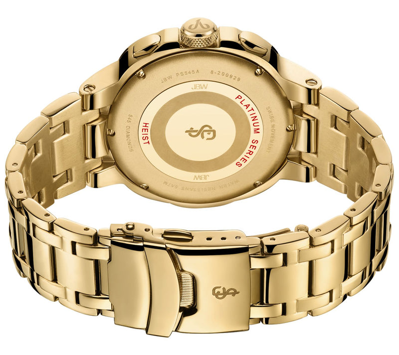 JBW Men's Heist 18K Gold Plated 2.75 cttw Diamond Watch — View 7
