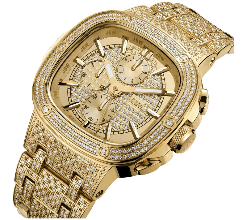 JBW Men's Heist 18K Gold Plated 2.75 cttw Diamond Watch — View 4