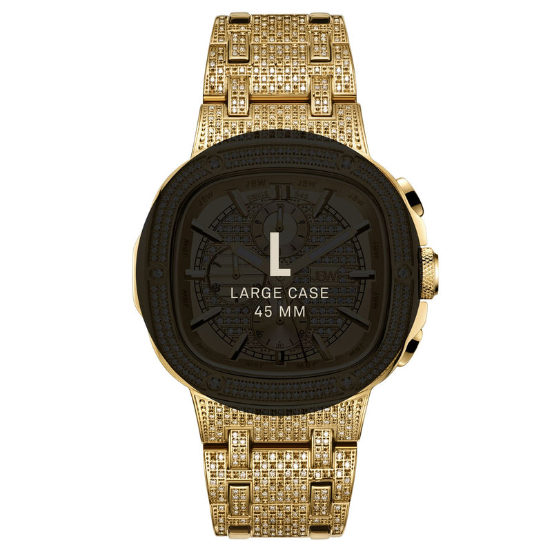 JBW Men's Heist 18K Gold Plated 2.75 cttw Diamond Watch — View 8