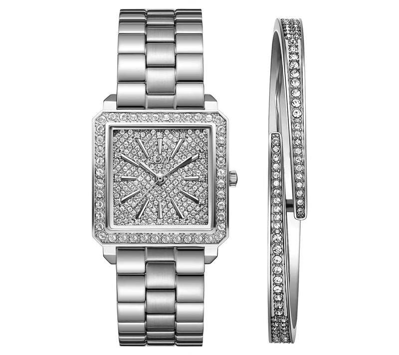JBW Women's Crystal Stainless Diamond Watch & B racelet Set — Main view
