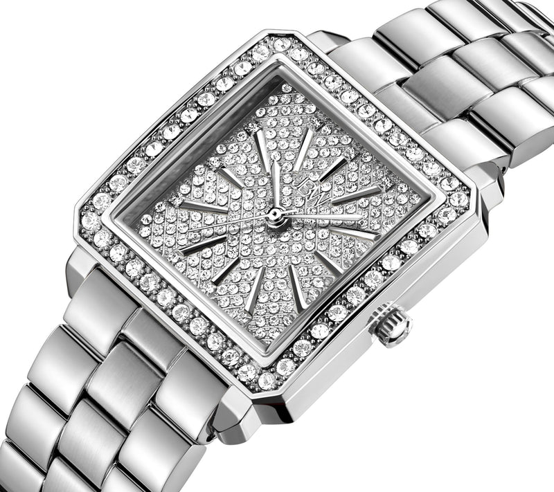 JBW Women's Crystal Stainless Diamond Watch & B racelet Set — View 5
