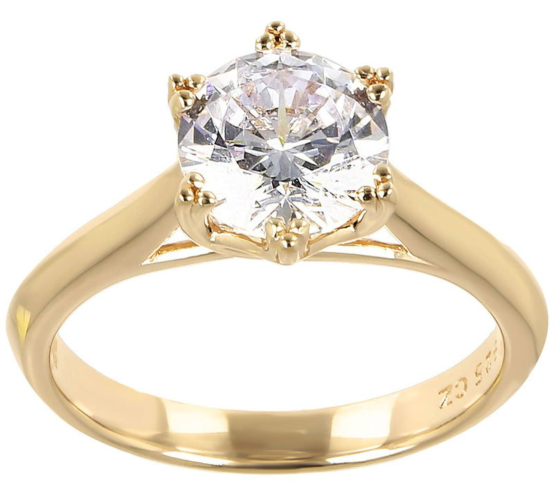 Diamonique 1.90 cttw Round Solitaire Ring, Ster  ling Silver — View 7