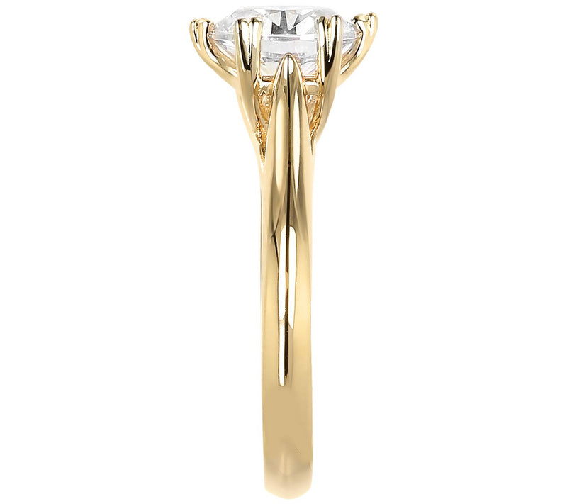 Diamonique 1.90 cttw Round Solitaire Ring, Ster  ling Silver — View 8