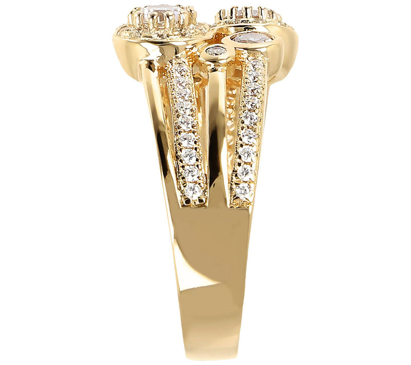 Diamonique 0.85 cttw Split Band Ring, S terling Silver — View 8