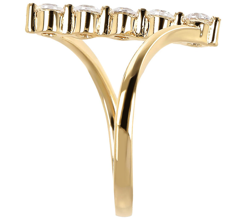 Diamonique 0.60 cttw Linear Design Ring, Sterli ng Silver — View 8