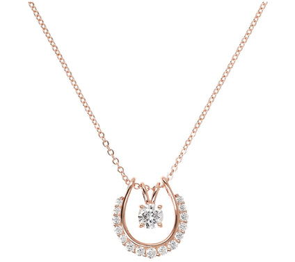 Diamonique 0.75 cttw Pendant and Jacket w/ Chai n, Sterling