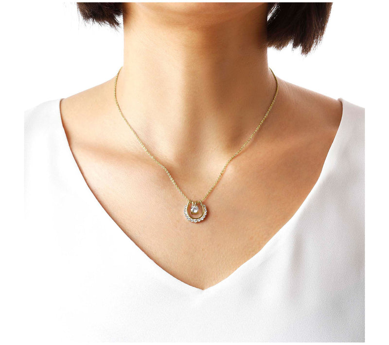 Diamonique 0.75 cttw Pendant and Jacket w/ Chai n, Sterling — View 9