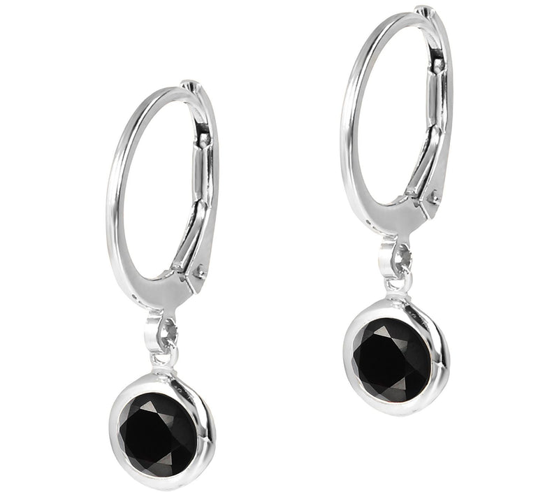 Diamonique 1.70 cttw Lever Back Earrings, Sterling Silver — View 5
