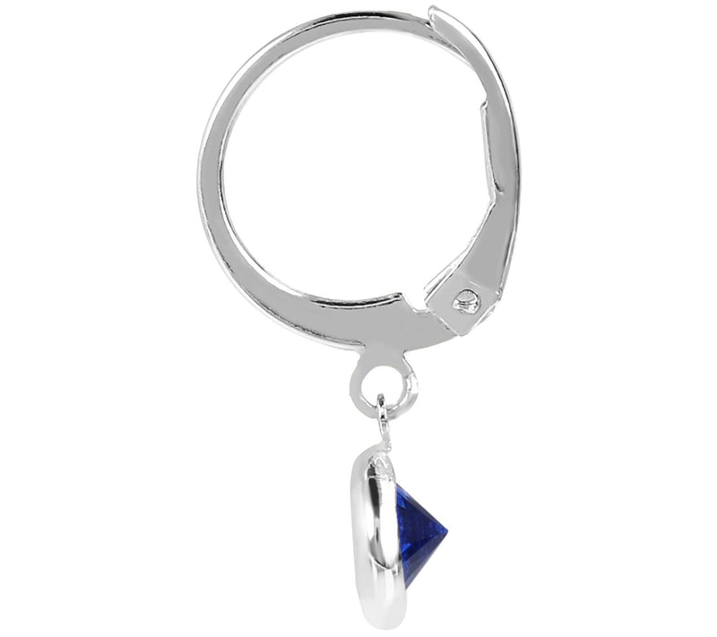 Diamonique 1.70 cttw Lever Back Earrings, Sterling Silver — View 14