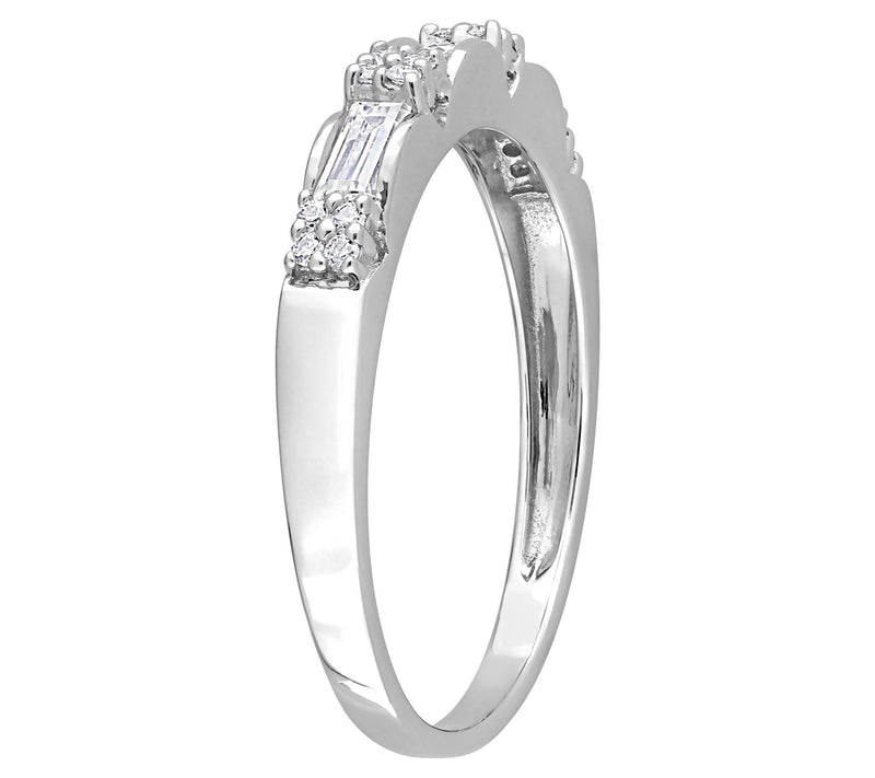 MoissanIce Moissanite 0.30 cttw Anniversary Band, Sterling — View 4