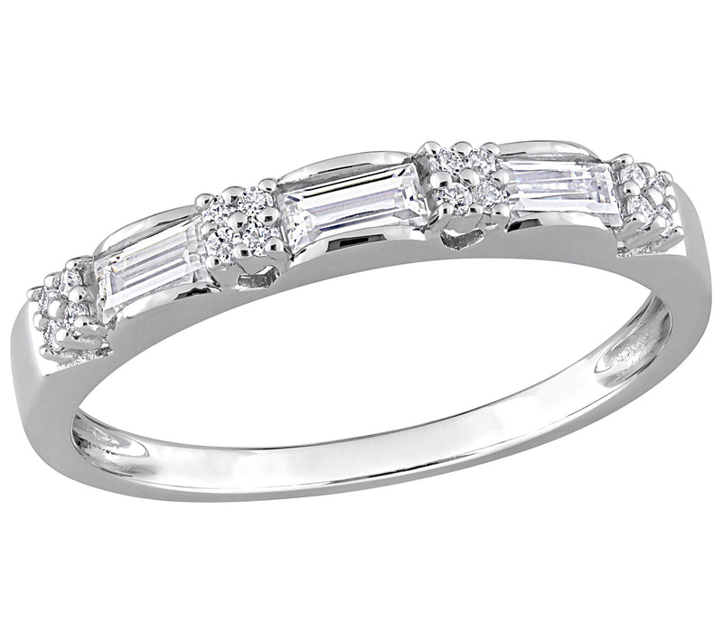 MoissanIce Moissanite 0.30 cttw Anniversary Band, Sterling — Main view