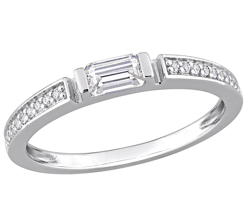 MoissanIce Moissanite 0.30 cttw Anniversa ry Bad, Sterling — Main view