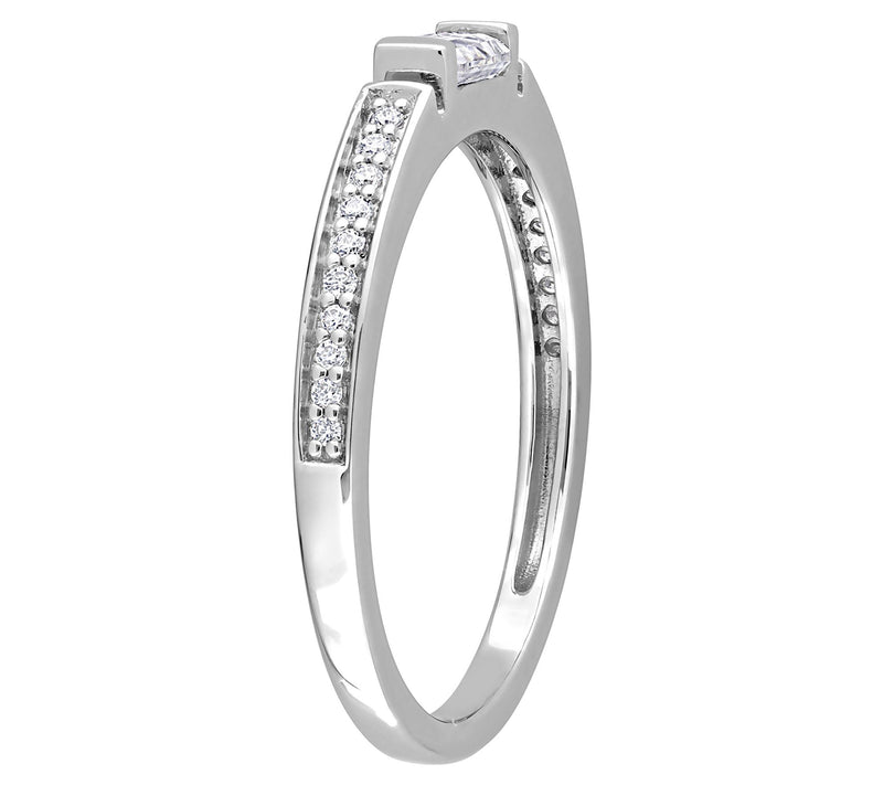 MoissanIce Moissanite 0.30 cttw Anniversa ry Bad, Sterling — View 4