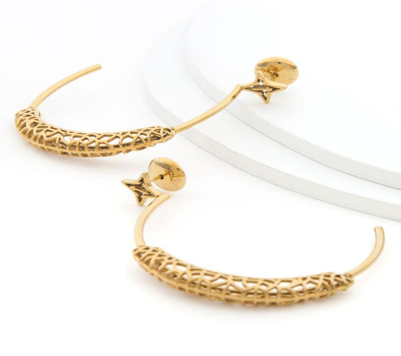 Valencia Key Rooted Hoop Earrings — View 3