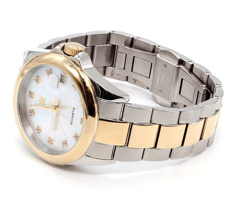 Or Paz Two-Tone Stainless Steel Mother-of-Pearl Watch — View 7